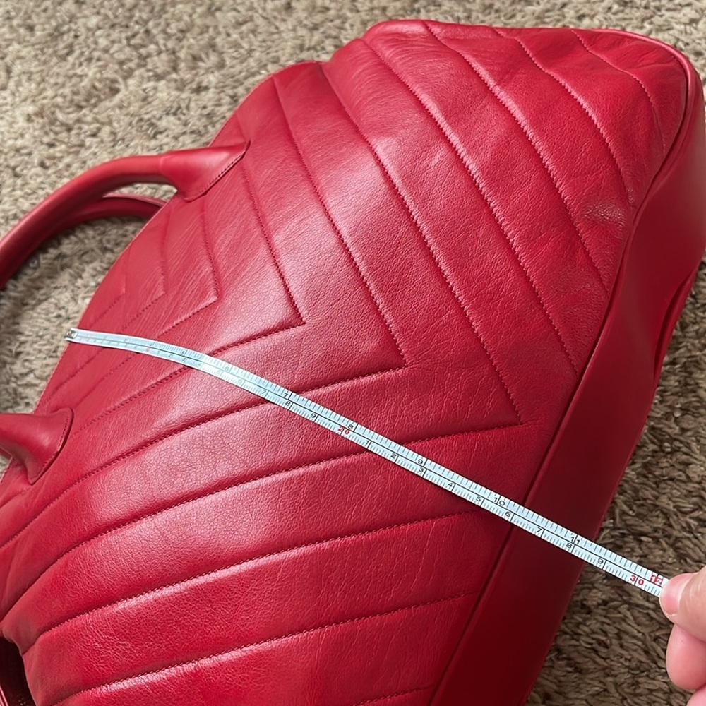 Chanel Red Lambskin Chevron Bag - Picture 17 of 17